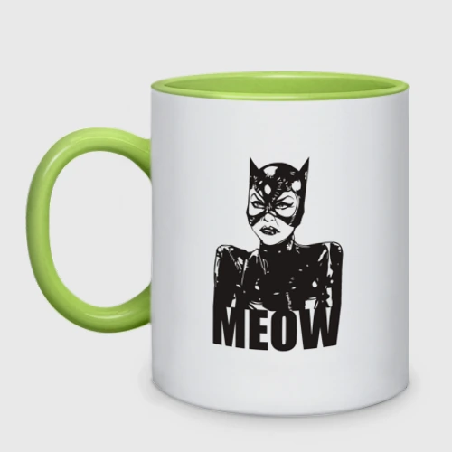 Кружка двухцветная Cat woman