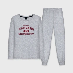 Женская пижама с лонгсливом хлопок Harvard