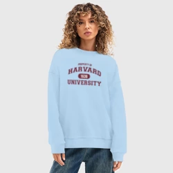 Женский свитшот oversize без начеса хлопок Harvard - фото 2