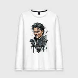 Мужской лонгслив хлопок Cyborg Johnny Depp