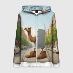 Женская толстовка 3D на молнии Фриго Камело мем