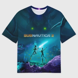 Женская футболка oversize 3D Герои из Subnautica 2 