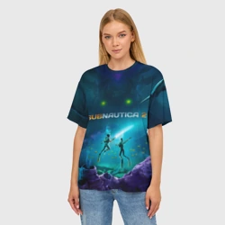 Женская футболка oversize 3D Герои из Subnautica 2  - фото 2