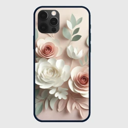 Чехол для iPhone 12 Pro Композиция из бумажных цветов
