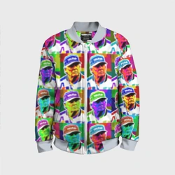 Детский бомбер 3D Donald Trump - pop art poster