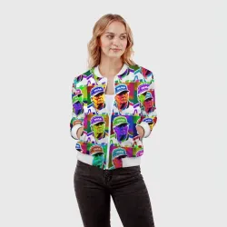 Женский бомбер 3D Donald Trump - pop art poster - фото 2