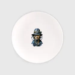 Тарелка Cyborg Johnny Depp - ai art fantasy
