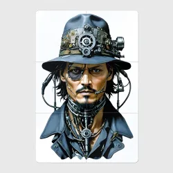 Магнитный плакат 2Х3 Cyborg Johnny Depp - ai art fantasy