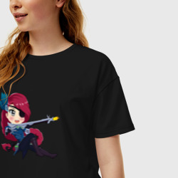 Женская футболка хлопок Oversize Лесли - фото 2