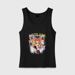 Женская майка хлопок Некоарк - Cat metal - only black - anime meme