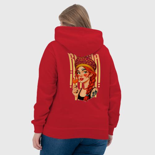 Женская толстовка хлопок с принтом Русская девушка - картинка 7 Женская толстовка хлопок Русская девушка - фото 7