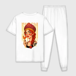 Мужская пижама хлопок Русская девушка