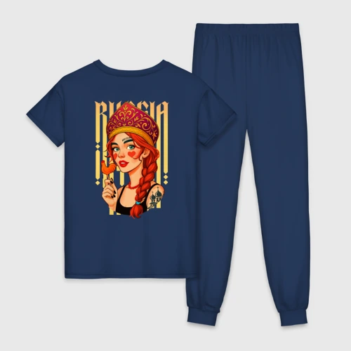 Женская пижама хлопок Русская девушка
