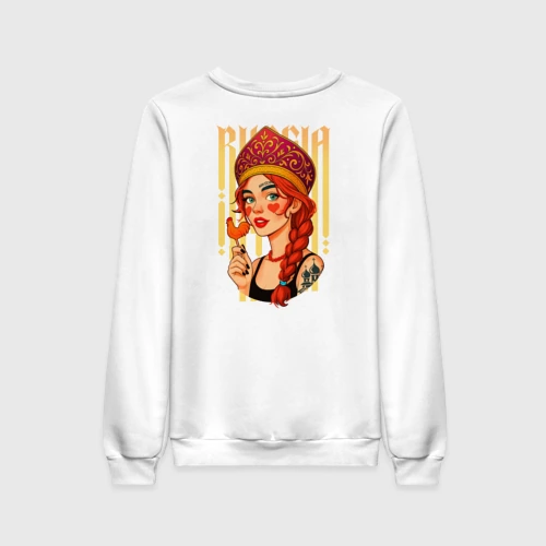 Женский свитшот хлопок Русская девушка