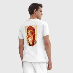 Мужская пижама хлопок Русская девушка - фото 2