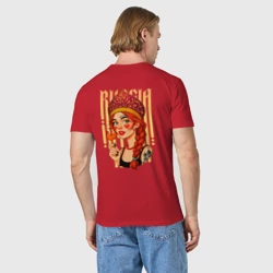 Мужская футболка хлопок Русская девушка - фото 2