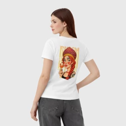Женская футболка хлопок Русская девушка - фото 2