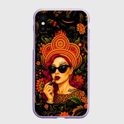 Чехол для iPhone XS Max матовый Славянская девушка