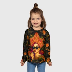 Детский лонгслив 3D Славянская девушка - фото 2