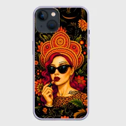 Чехол для iPhone 14 Славянская девушка