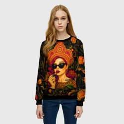 Женский свитшот 3D Славянская девушка - фото 2