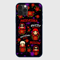 Чехол для iPhone 12 Pro Паттерн с матрешками