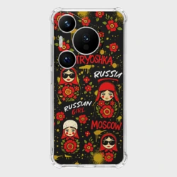 Чехол для Huawei Pura 70 Pro Матрешки - паттерн