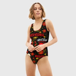 Женский купальник 3D Матрешки - паттерн