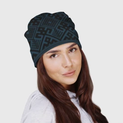Шапка 3D Славянские узоры на черном - фото 2