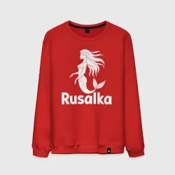Мужской свитшот хлопок Русалка в стиле мозайка