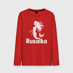 Мужской лонгслив хлопок Русалка в стиле мозайка