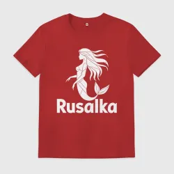 Мужская футболка хлопок Русалка в стиле мозайка