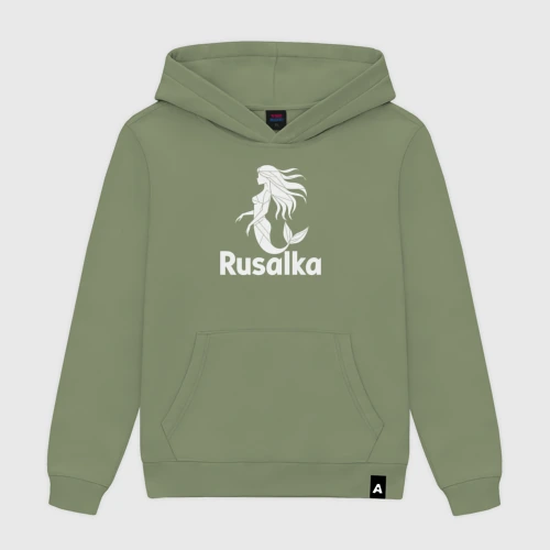 Мужская толстовка хлопок Русалка в стиле мозайка