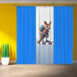 Фотошторы Cyber kangaroo is a cool skateboarder - ai art - фото 2