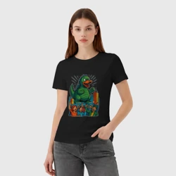 Женская футболка хлопок Утка годлизза  - фото 2