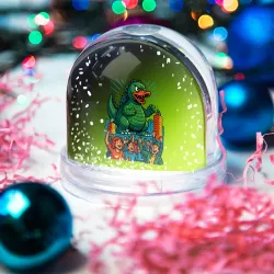 Игрушка Снежный шар Годзилла утка - фото 3