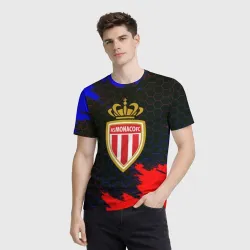 Мужская футболка 3D Monaco брызги красок соты - фото 2