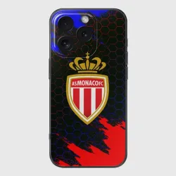 Чехол для iPhone 16 Pro силиконовый с защитой камеры Monaco брызги красок соты