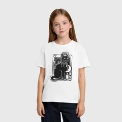 Детская футболка хлопок Карта черная кошка дама пик - фото 2