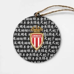 Деревянная игрушка круг Monaco японские символы текстура