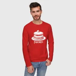Мужской лонгслив хлопок Блины в стиле нью-скул - фото 2