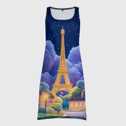 Платье-майка 3D Eiffel tower