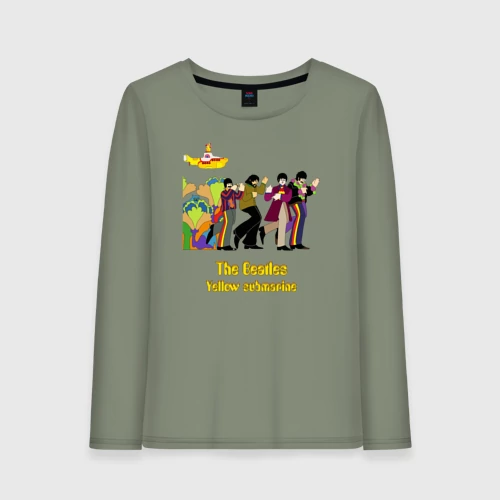 Женский лонгслив хлопок The Beatles flowers