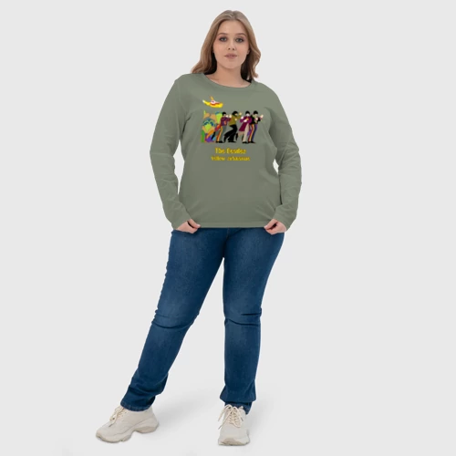 Женский лонгслив хлопок The Beatles flowers - фото 6