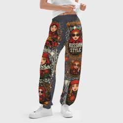 Женские джоггеры оверсайз 3D Матрёшка - russian style - фото 2