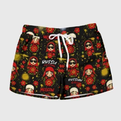 Женские шорты 3D Модные матрешки паттерн