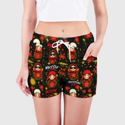 Женские шорты 3D Модные матрешки паттерн - фото 2