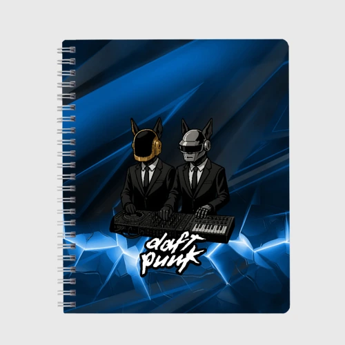 Тетрадь Daft Punk - кибер собаки за пультом