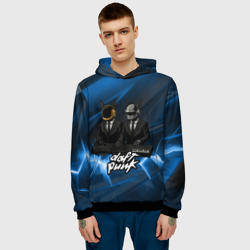 Мужская толстовка 3D Daft Punk - кибер собаки за пультом - фото 2