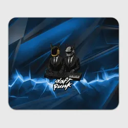 Прямоугольный коврик для мышки Daft Punk - кибер собаки за пультом